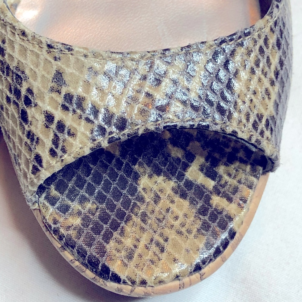 Unisa Snakeskin Print Wedge Open Toe Sandals - image 8